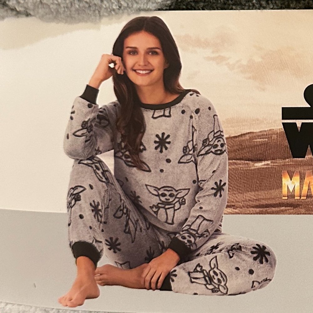 Star Wars The Child Women's 2pc Fleece Pajama Jogger Lounge Set Size XL Soft NEW